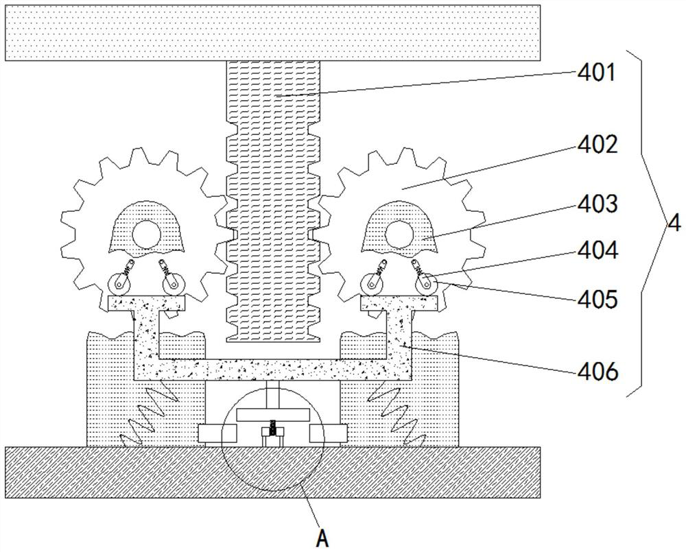 Molten metal splashing prevention cooling protection equipment for casting mold opening of large casting