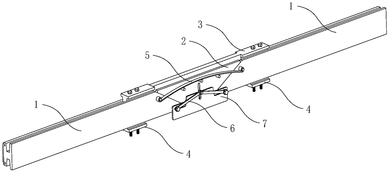 Seamless contact rail expansion connecting device