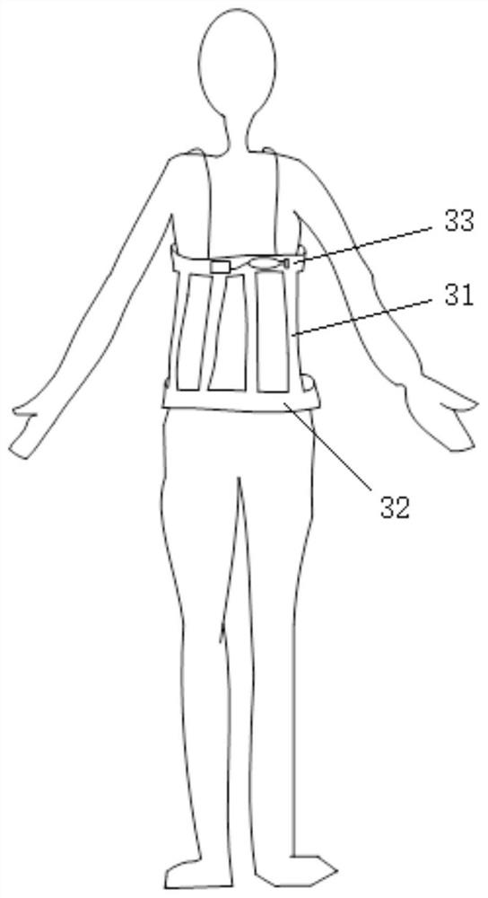 Emergency air bag device for preventing human body from falling down