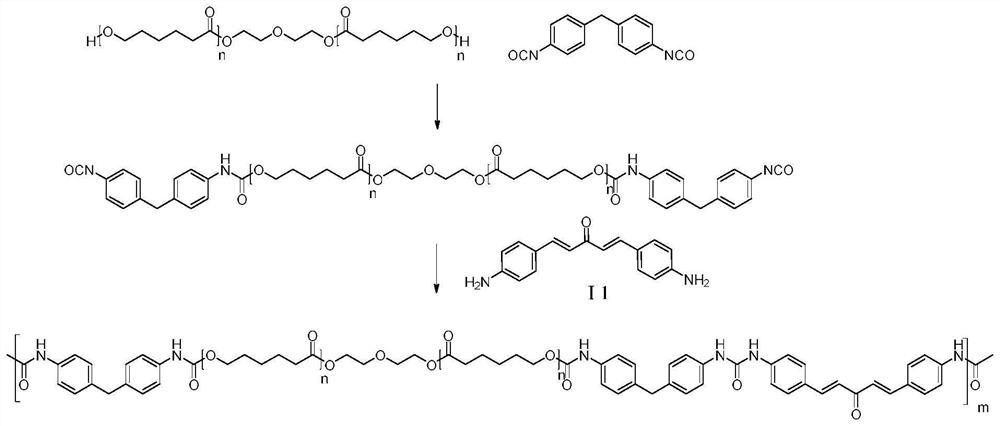 Full-bio-based aryl diamine chain extender as well as preparation method and application thereof