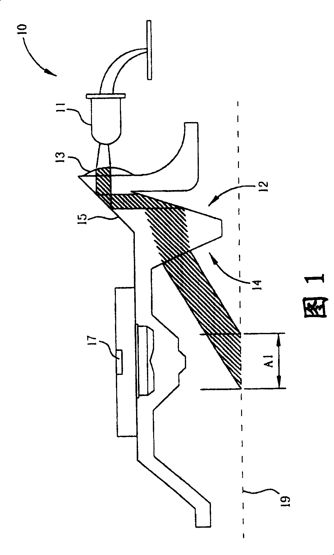 Optical mouse capable of improving spotlight effect