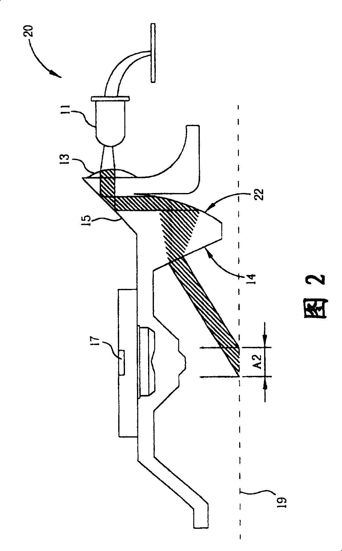 Optical mouse capable of improving spotlight effect