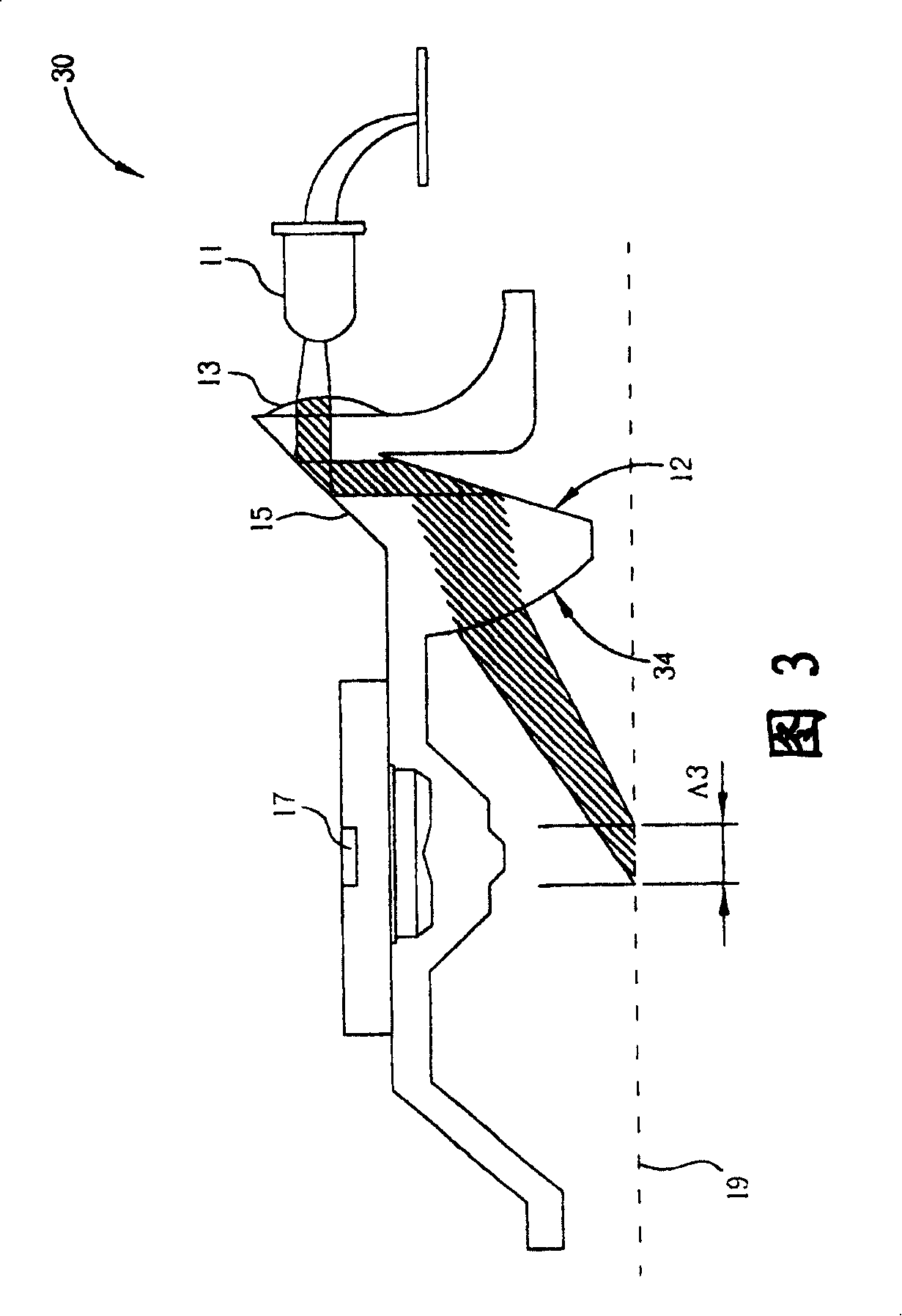 Optical mouse capable of improving spotlight effect