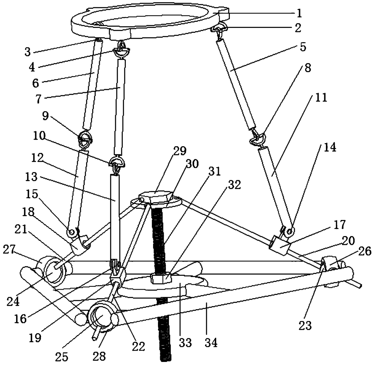 A Redundant Drive Combination Parallel Mechanism with Error Compensation