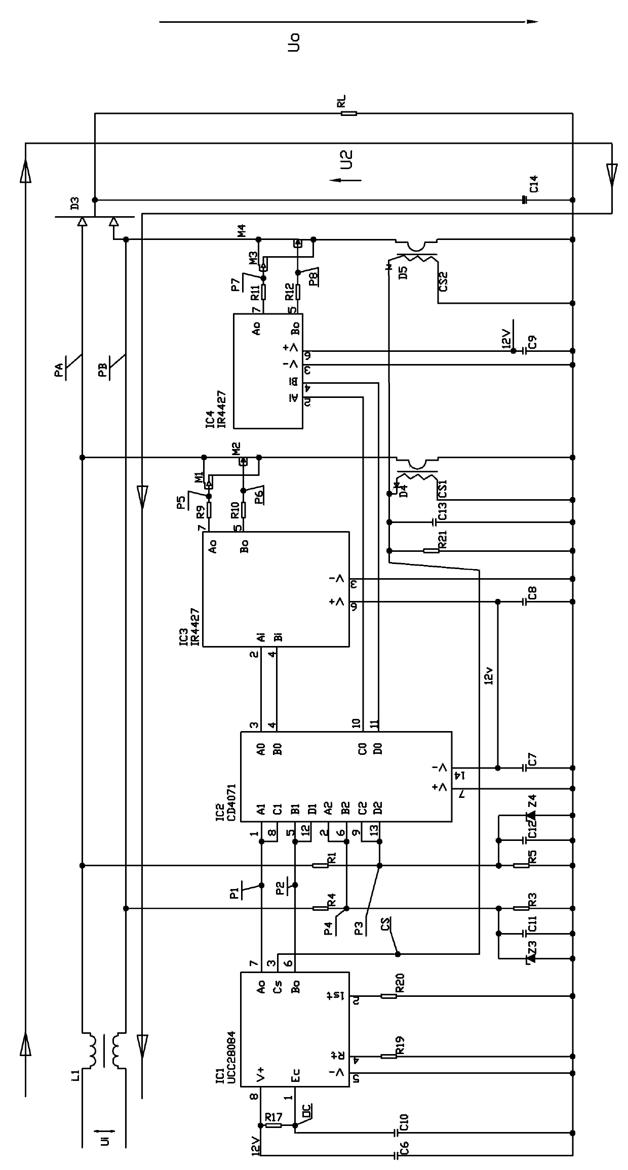 Highly-stable wideband input power change-over circuit