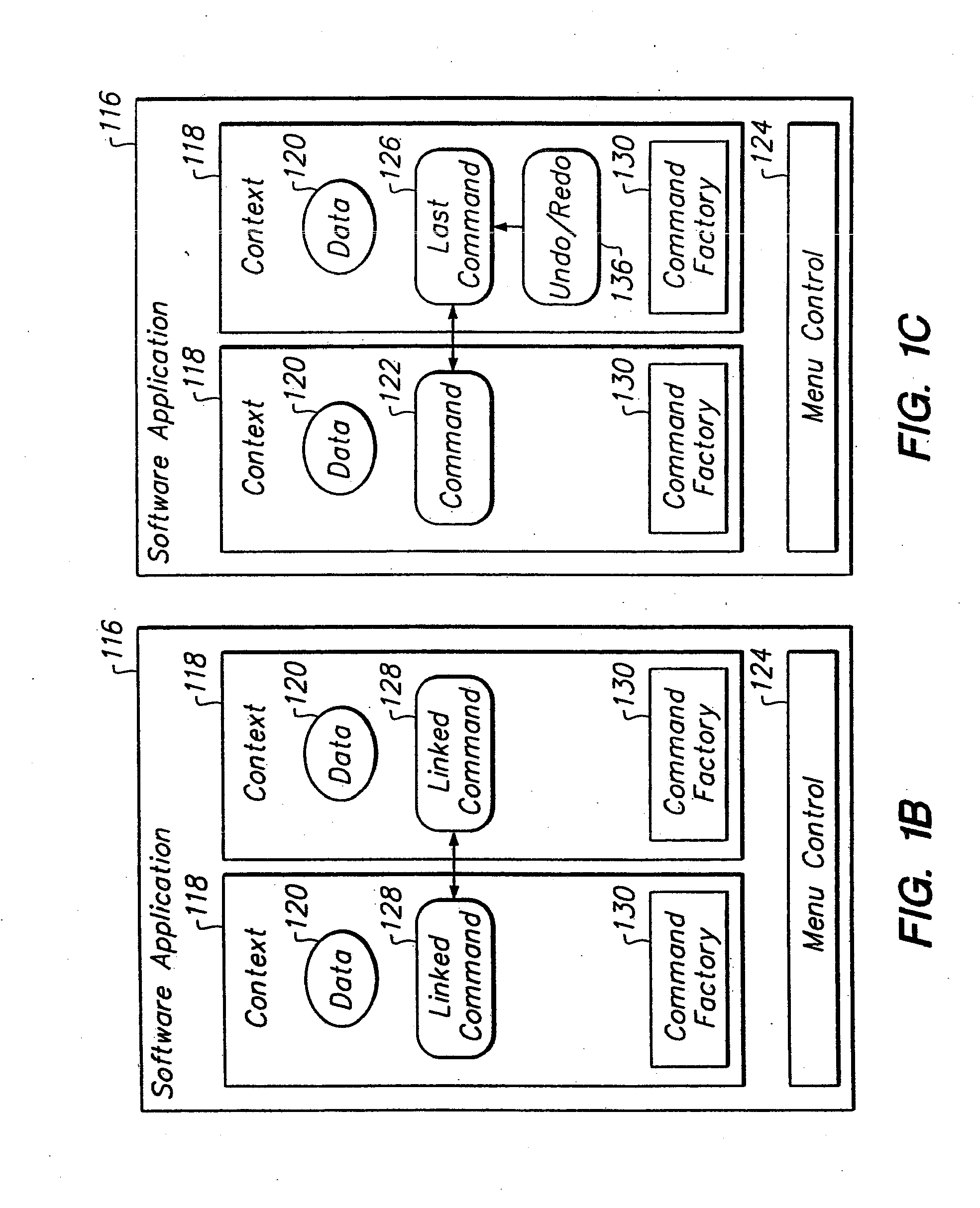 Method and system for synchronous operation of linked command objects