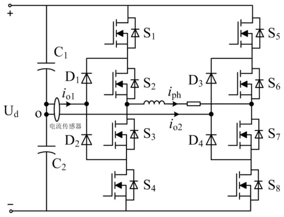 Open-circuit fault diagnosis method for neutral-point clamped single-phase three-level inverter