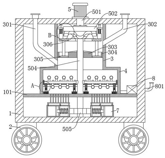 A water and fertilizer integrated sprinkler irrigation device for cultivating fruit trees