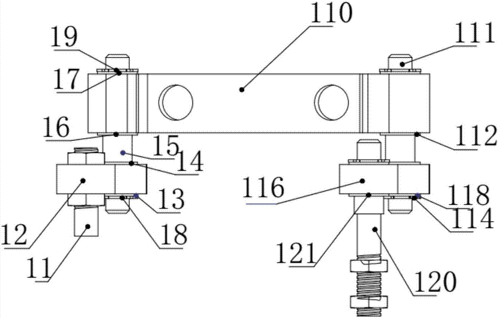 Four-bar linkage window-cleaning robot