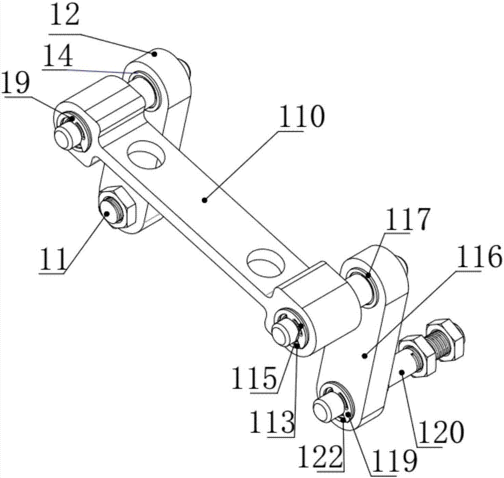 Four-bar linkage window-cleaning robot