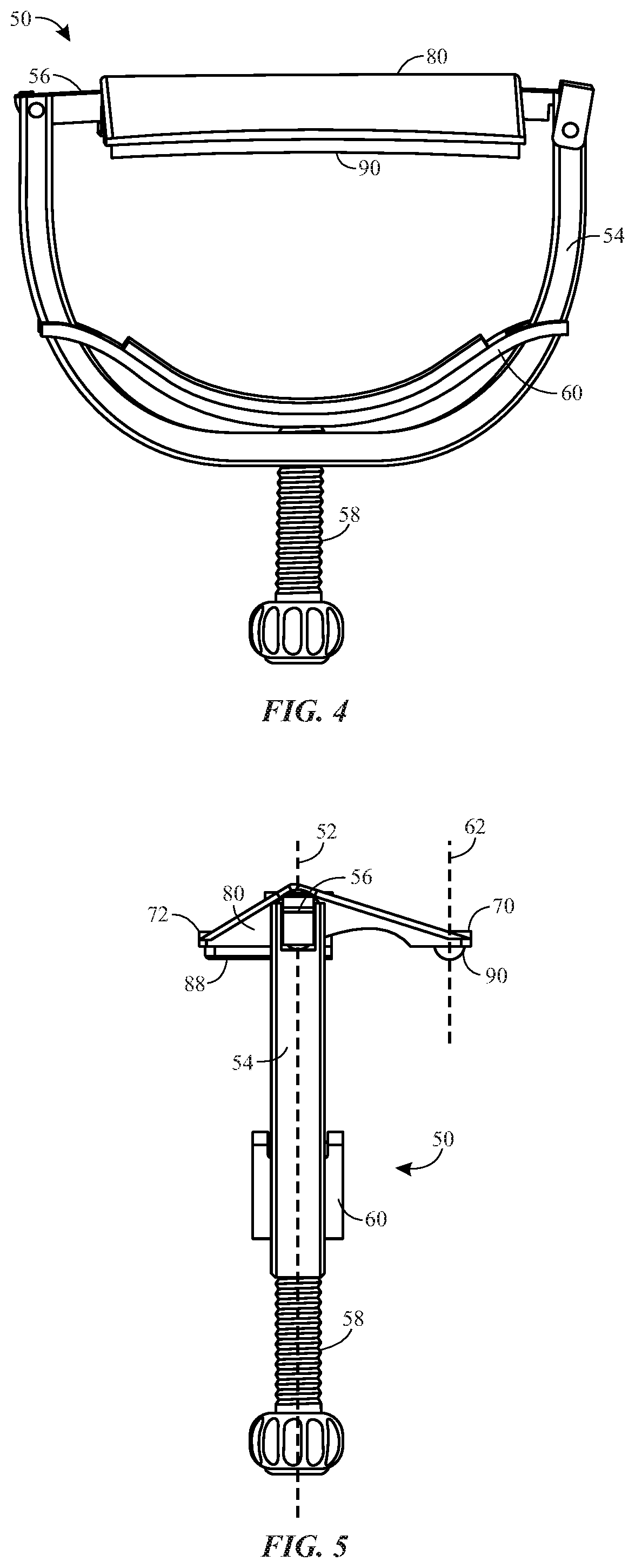 Capo with attachment mechanism and fretting action in separate offset planes