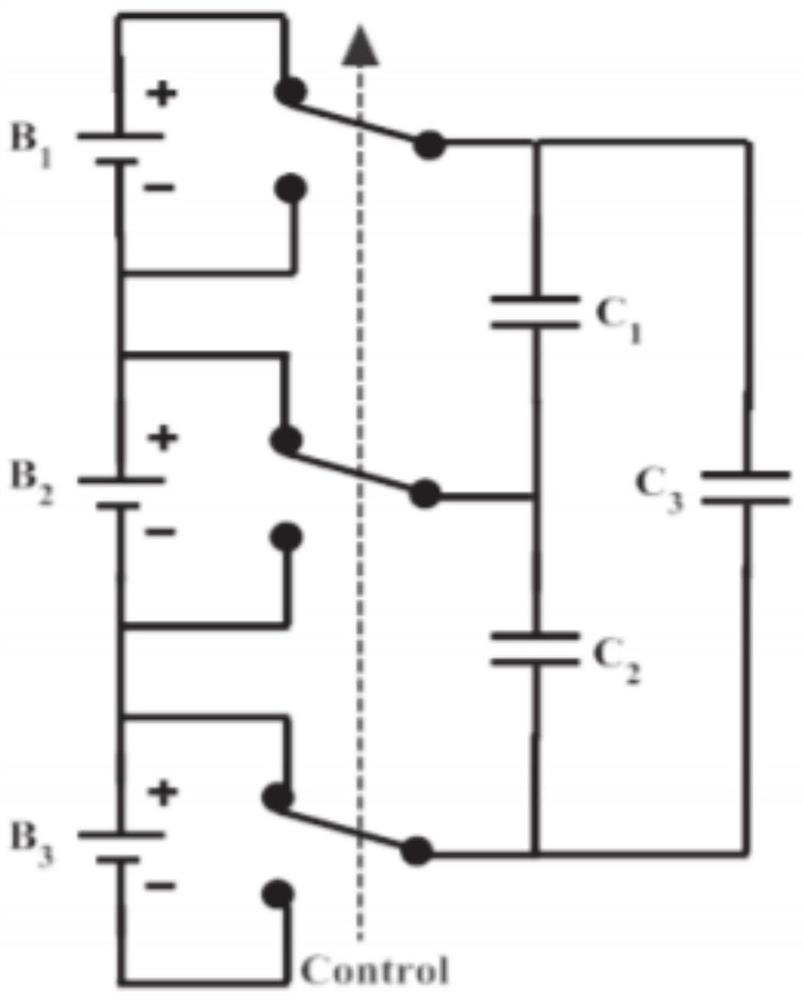 Equalization device, method and battery management system using voltage doubler switch energy storage element