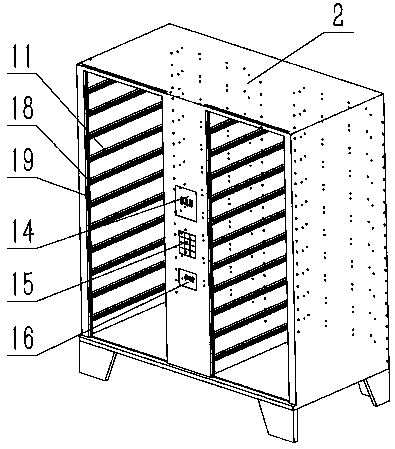 Intelligent express terminal warehousing cabinet and using method thereof