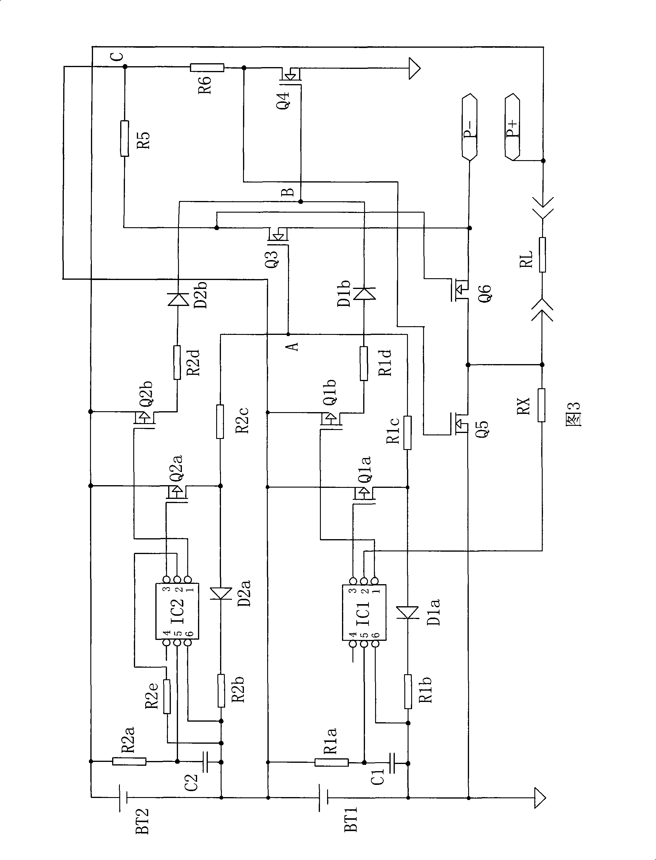 Charging and discharging protection circuit for multiple serial lithium battery