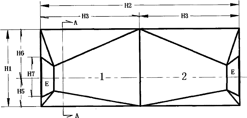 Cut-off luminaire for double-module LED street light