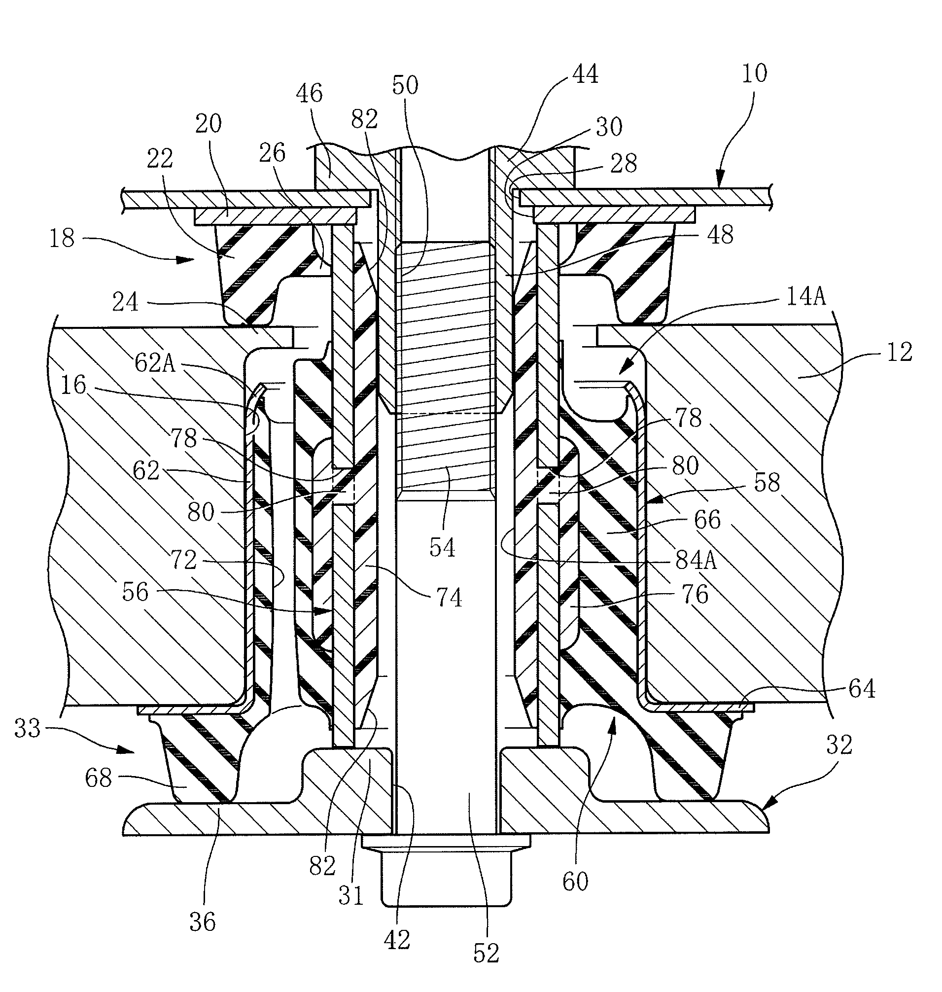 Member mount and assembly structure thereof
