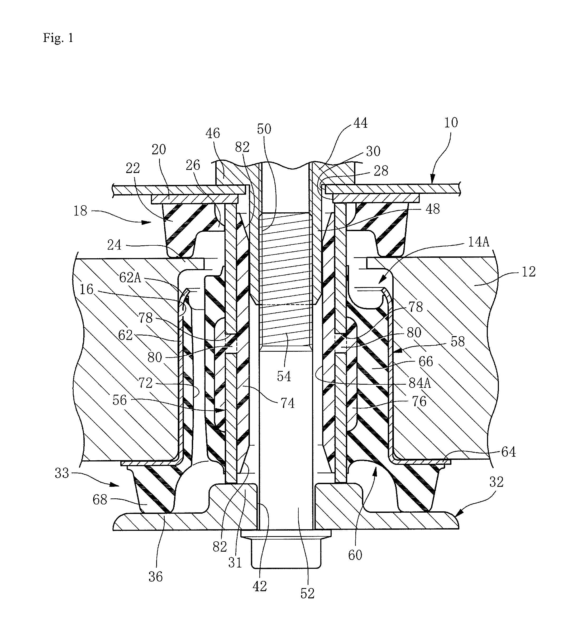 Member mount and assembly structure thereof