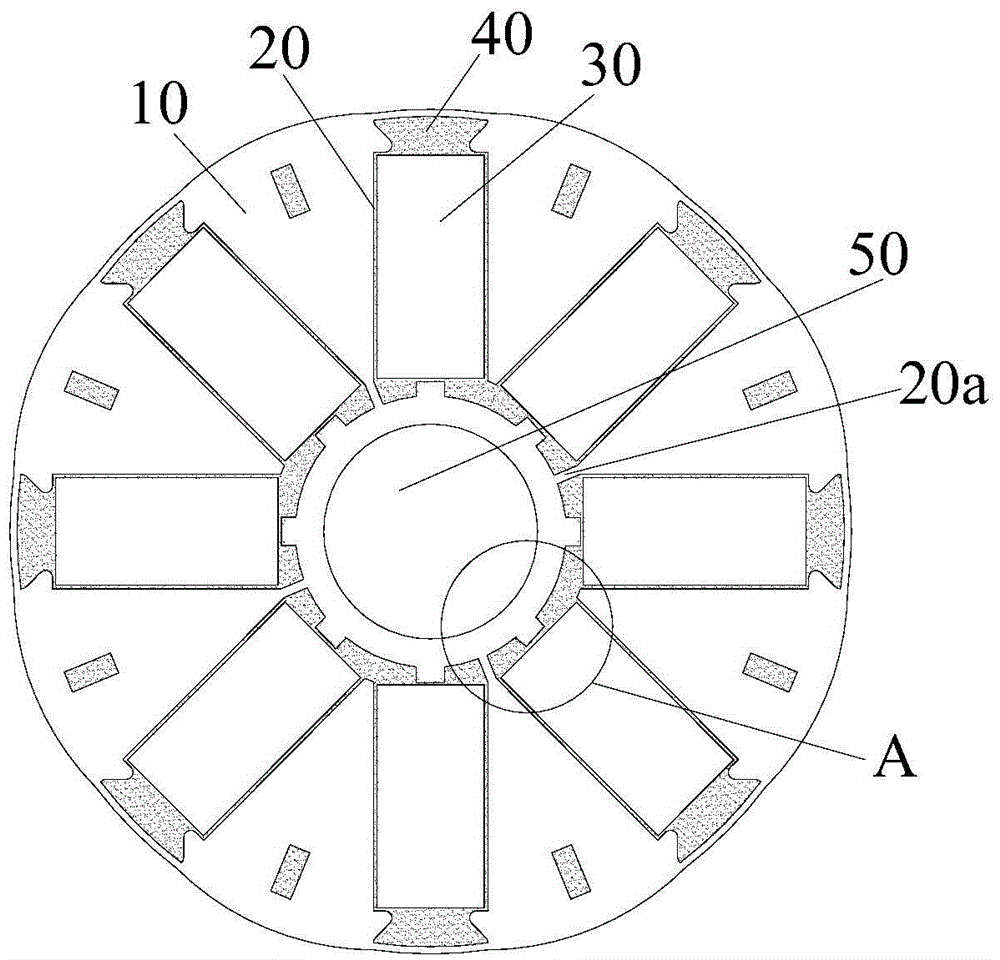 Rotor iron core and motor equipped with same
