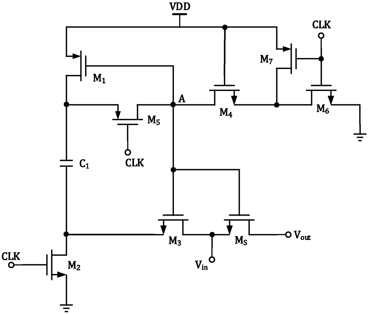 A gate voltage bootstrap switch circuit