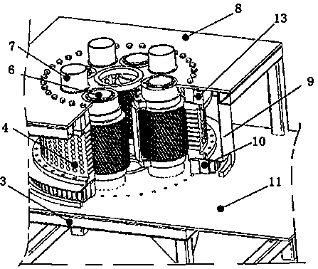 A vertical biomass pellet fuel molding machine