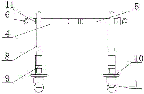 Clothes hanger of which height can be adjusted and range of clothes airing can be increased