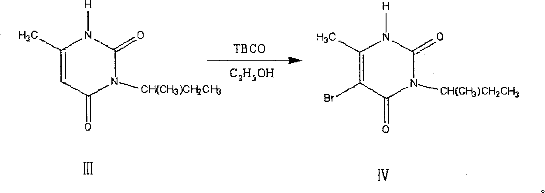 Method for synthesis of 5-bromine-3-sec-butyl-6- methyl uracil