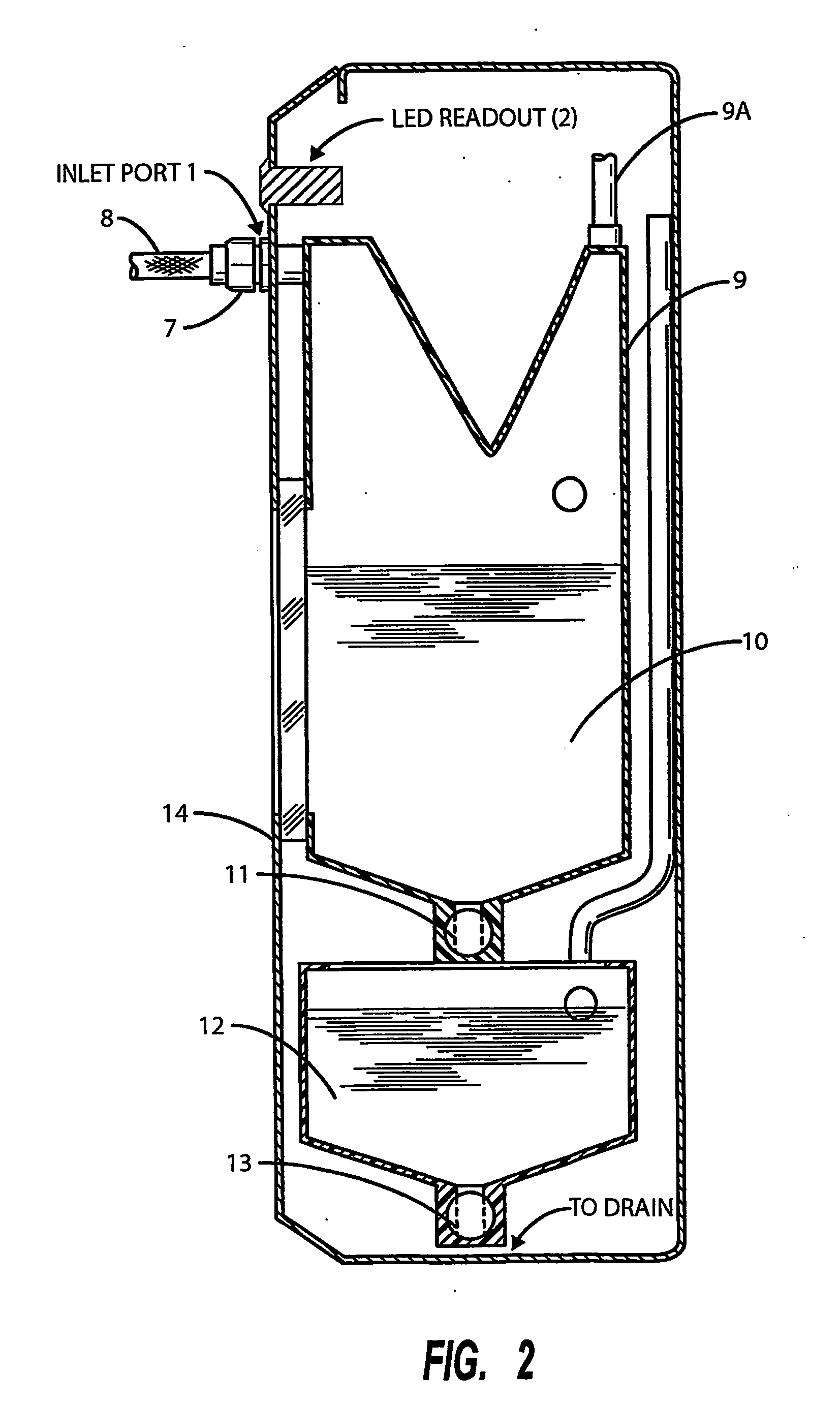 Method and apparatus for disposing of liquid surgical waste for protection of healthcare workers