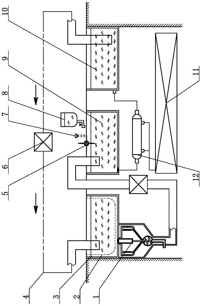 Cyclic treatment recycling technology for liquid waste generated in surface treatment of steel wires and equipment