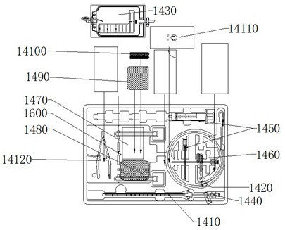 Packaging device for pleuroperitoneal cavity puncture drainage system