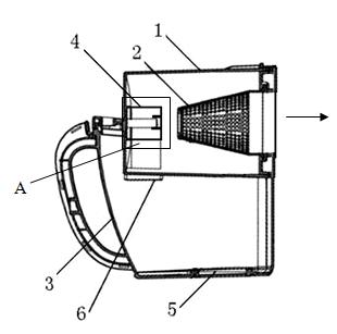 Dust collection device with simplified barrel nut structure