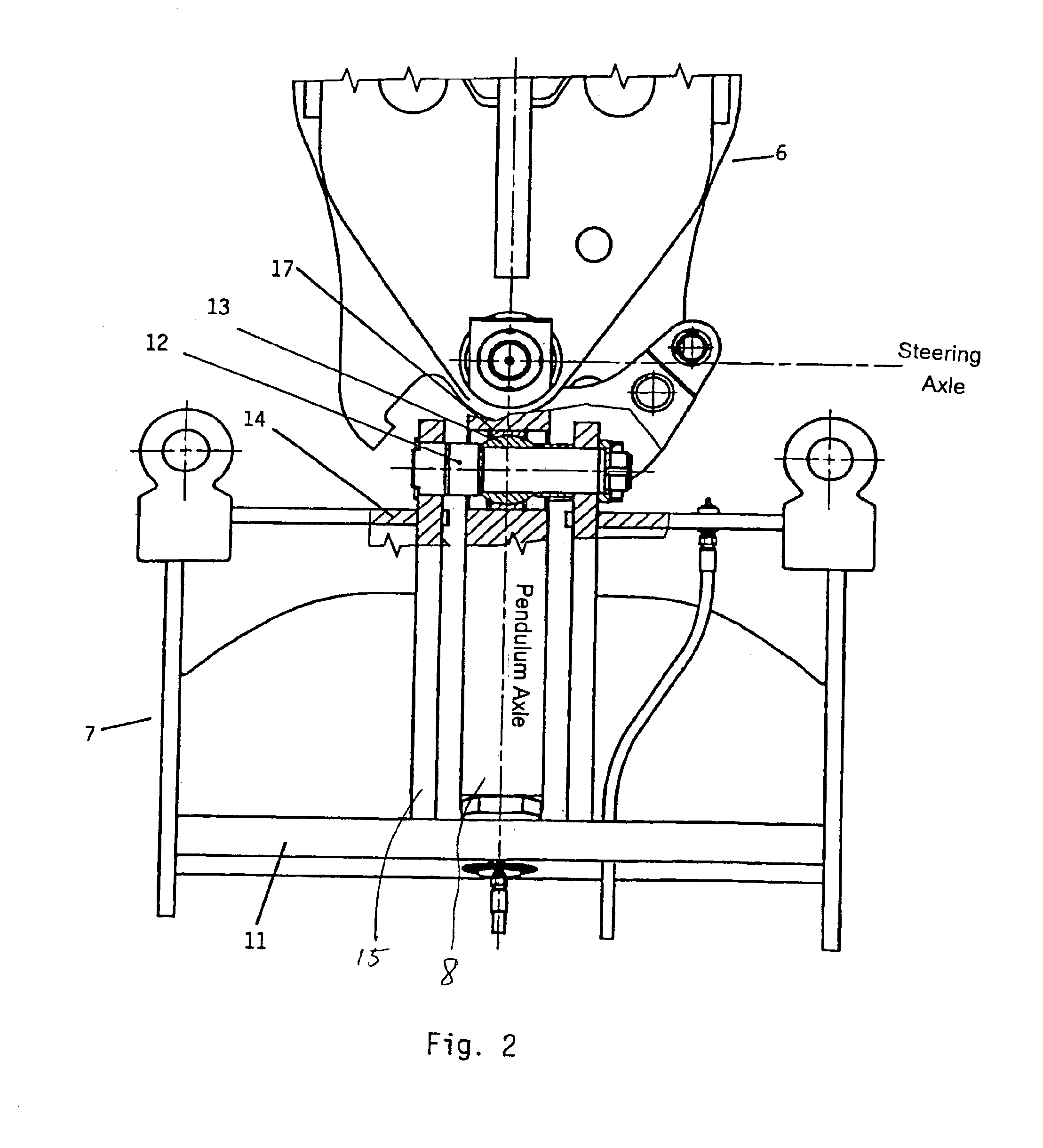 Articulated pendulum steering system