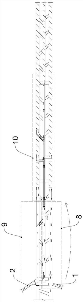 Press-in type construction ventilation system for extra-long high-gas tunnel