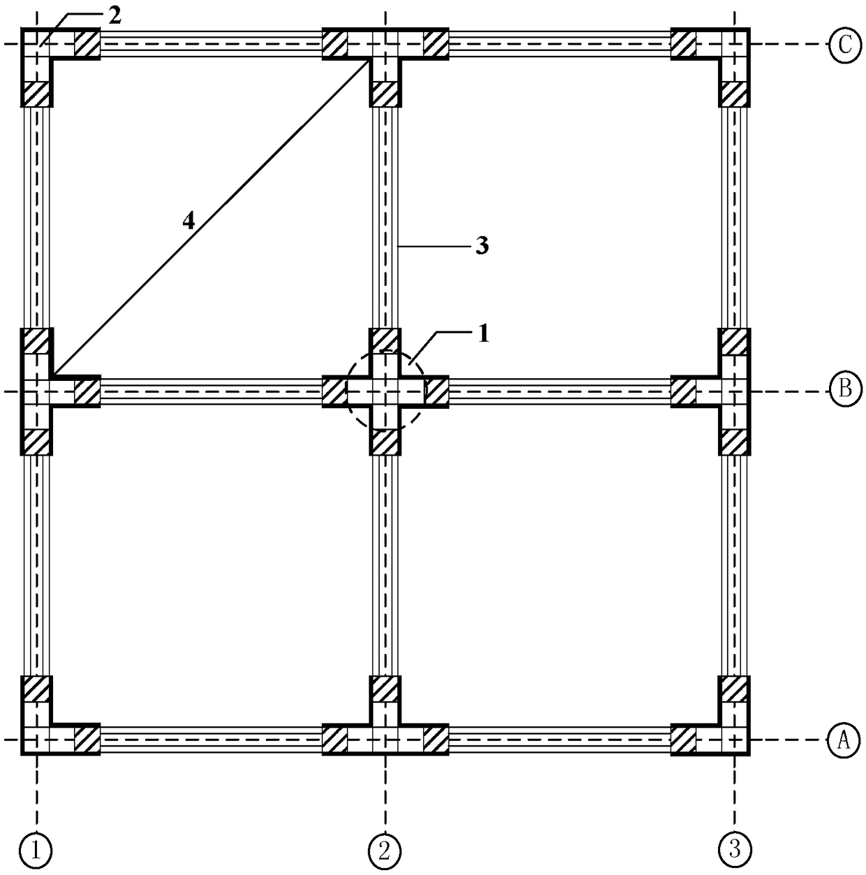 Prefabricated steel-concrete combined beam-column frame structure system