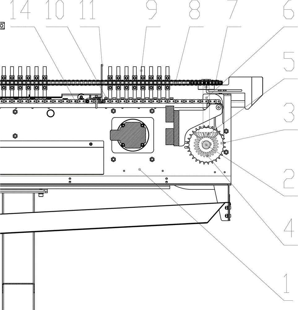 High speed split magazine conveying device for fine dried noodles