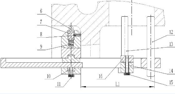 Eccentricity measuring device for three-eccentric center butterfly valve body