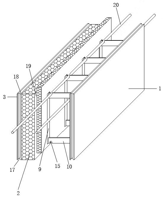 Heat preservation integrated wall body non-dismantling formwork capable of being connected quickly