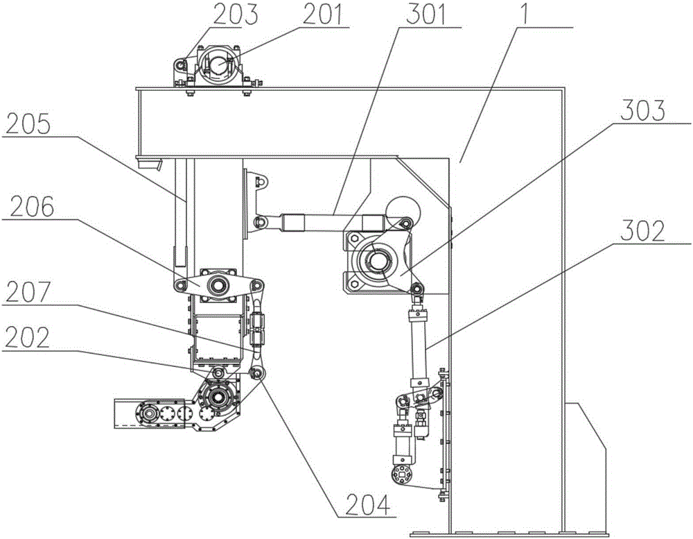 Rear-mounted driving high-speed palletizing system