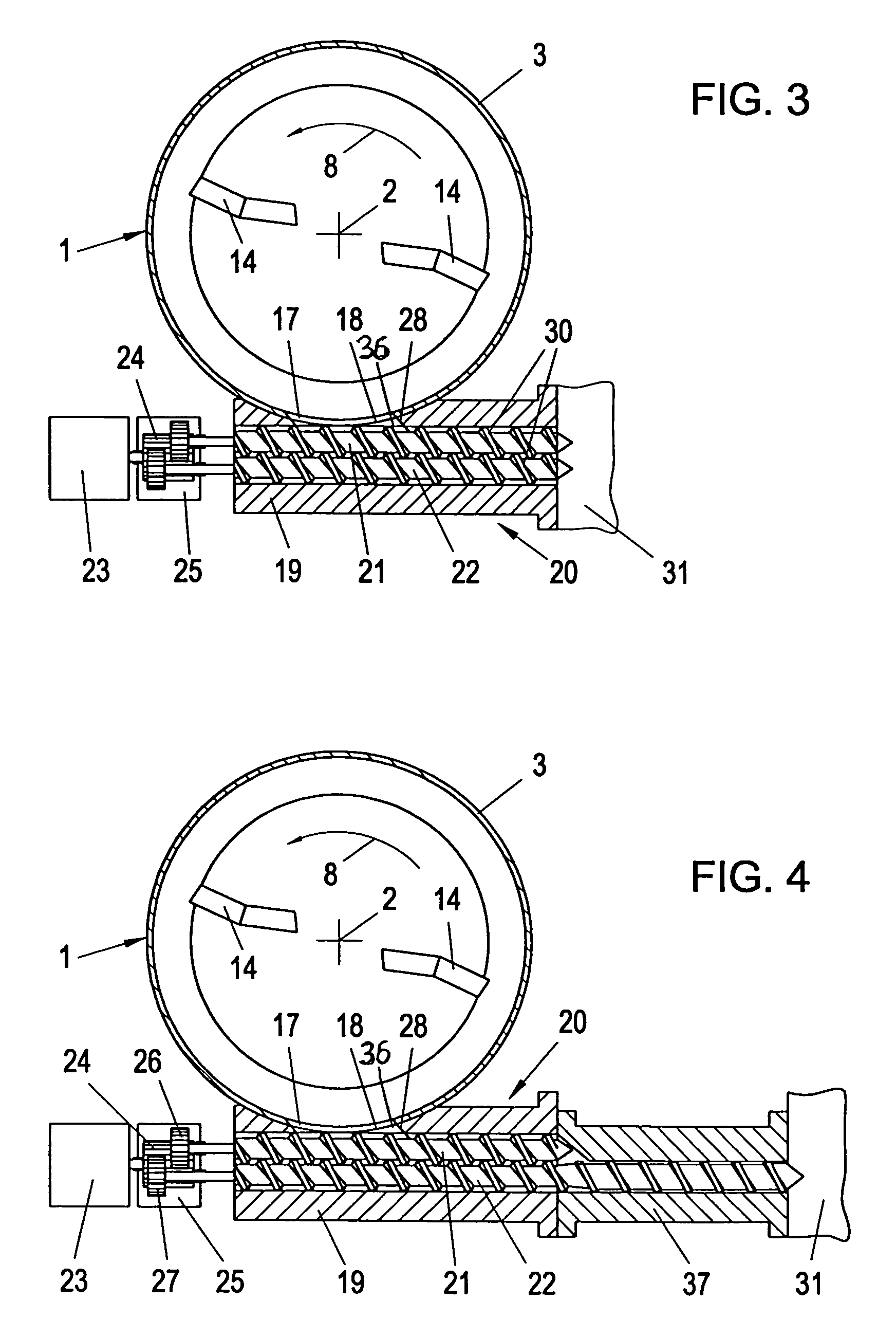 Method for processing synthetic materials for the purpose of recycling