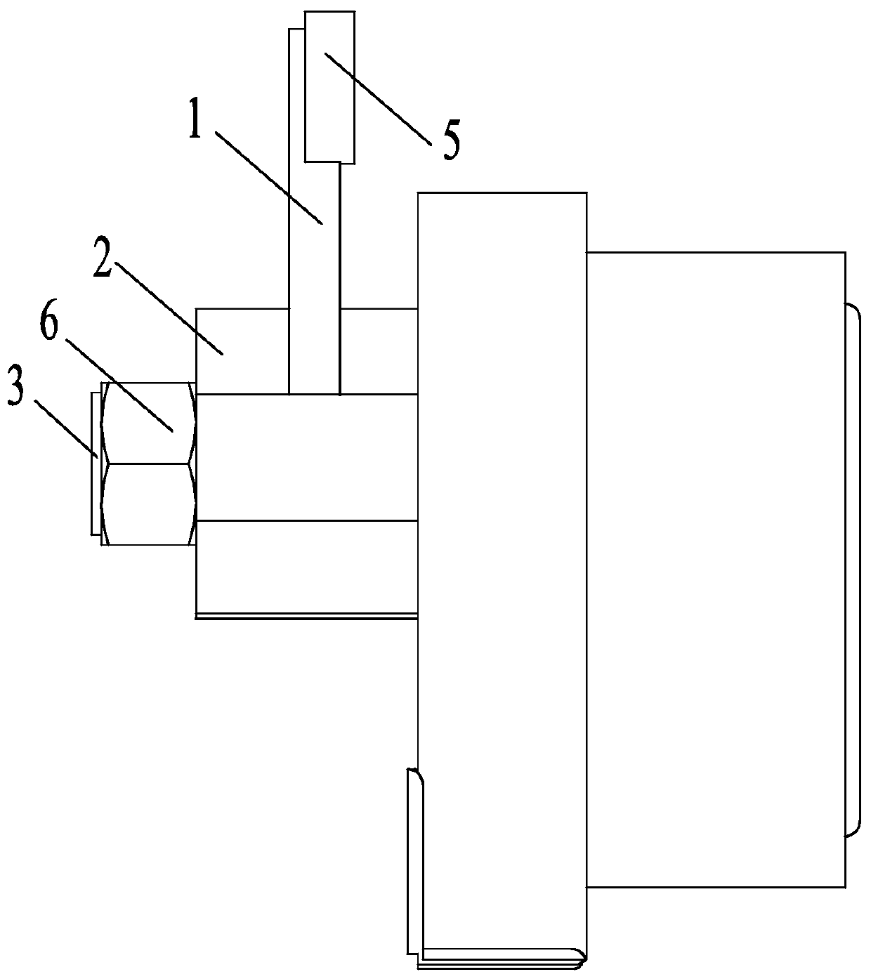 An adjustable mechanical travel limit contact, device and contact adjustment method