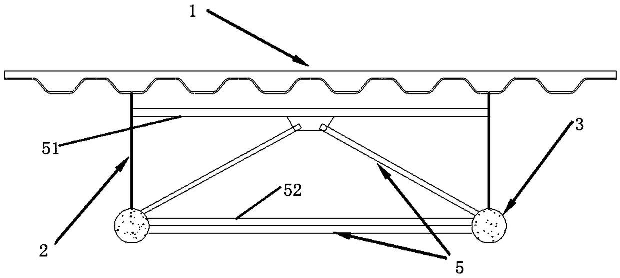 Steel-concrete composite bridge structure and composite bridge deck