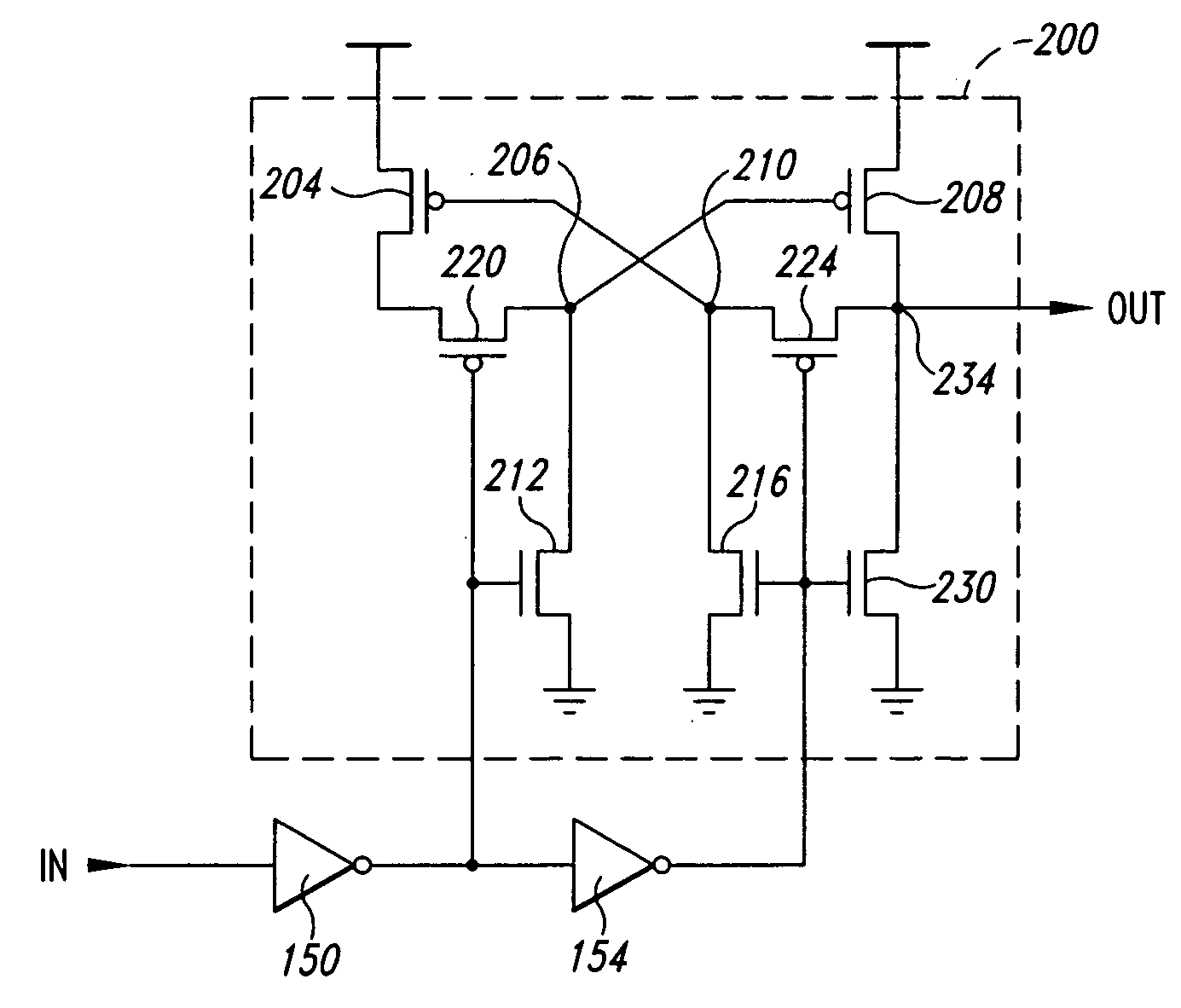 Voltage level shifting circuit and method