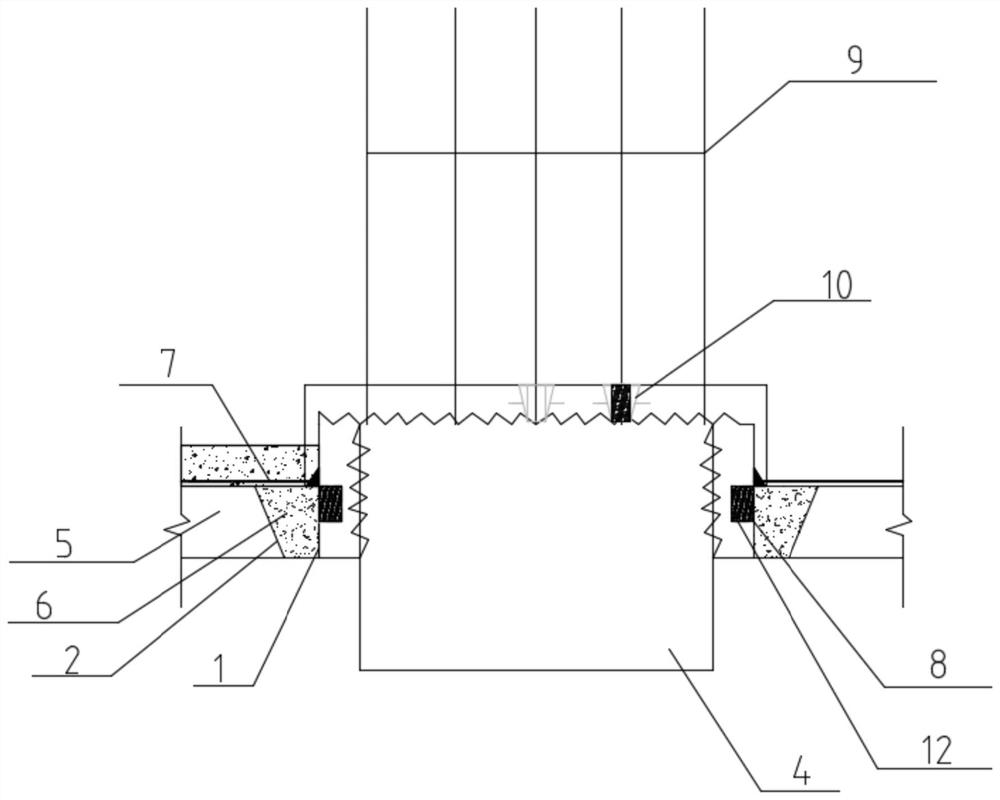 Construction method for pile head secondary forming waterproof construction