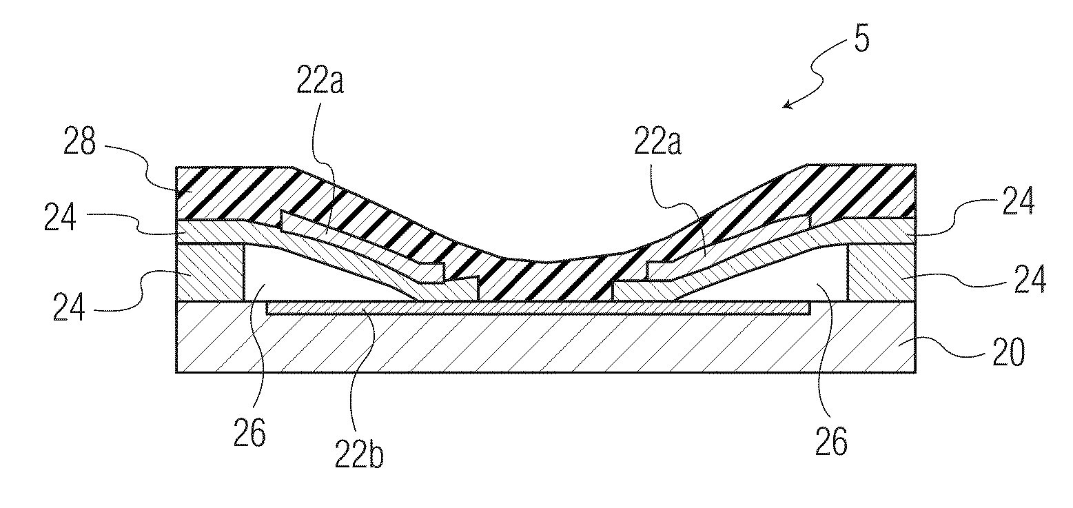 Method for production and using a capacitive micro-machined ultrasonic transducer