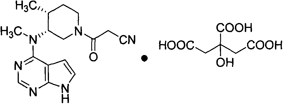 Synthesis method for tofacitinib