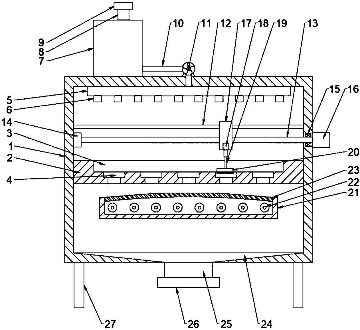 Part cleaning device based on fixed-point scrubbing technology for industrial production