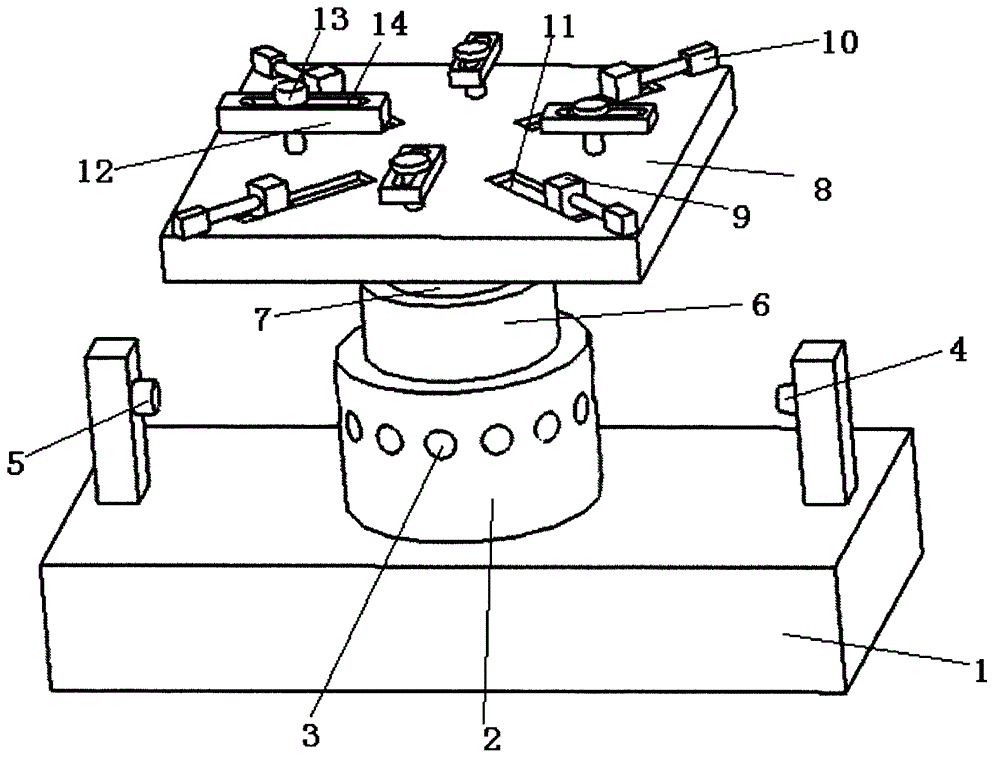 Supporting rotating table for mechanical machining of thin-wall workpiece