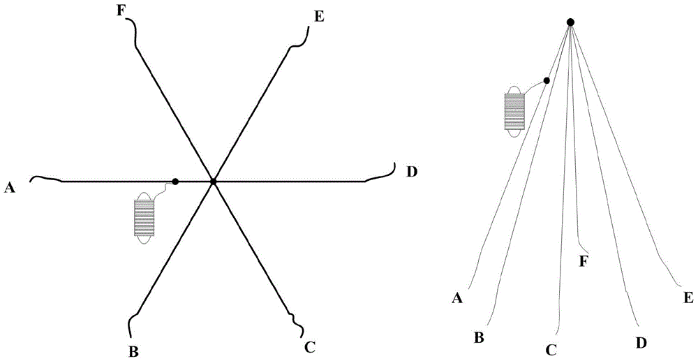 A hexagonal space capture rope net and its preparation method