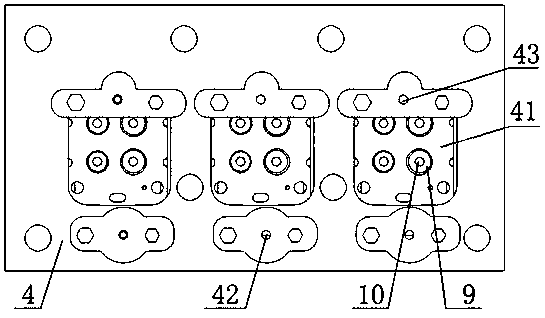 Engine cylinder head combination fixture processing jig and application method thereof
