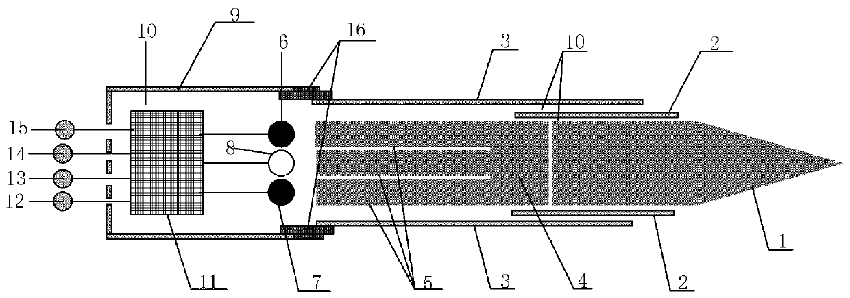 System and method for measuring split-phase volume fraction of oil-gas-water multi-phase fluid in oil production well logging