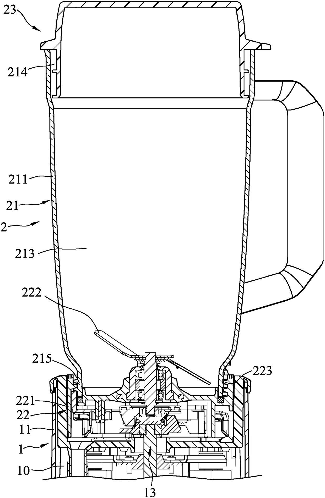 Juice extractor and pushing-up unit of juice extractor